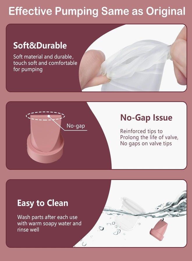 IVARONAL 8PC M6 Breast Pump Replacement Accessories, Including 6pcs Duckbill Valve and 2pcs Diaphragms for Momcozy Mobile Style | M6, Replace for Momcozy Pump Parts, Not Original Parts, 8PC Red - Image 4